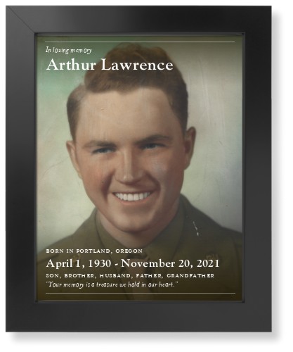 In Memoriam Portrait Art Print