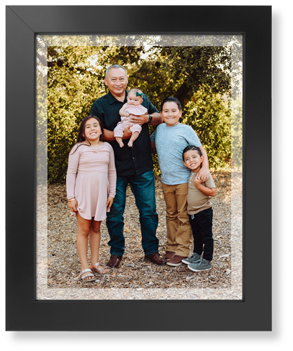 Transparent Border Portrait Art Print, -Black-White-Signature Card Stock-11x14