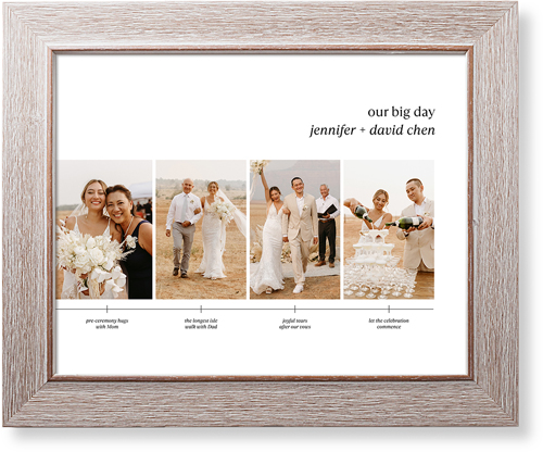 First Year Timeline Art Print, -Rustic-White-Signature Card Stock-11x14
