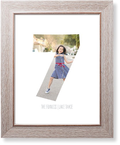 Photo Number Art Print, -Rustic-White-Signature Card Stock-11x14