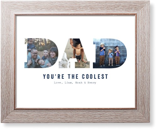 Dad Art Print, -Rustic-White-Signature Card Stock-11x14
