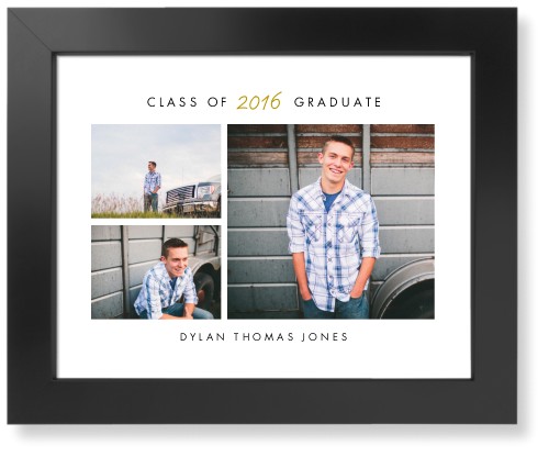 Contemporary Grad Art Print, Black, White, Signature Card Stock, 11x14