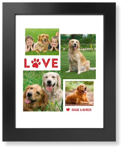 Pet Love Art Print, -Black-White-Signature Card Stock-11x14