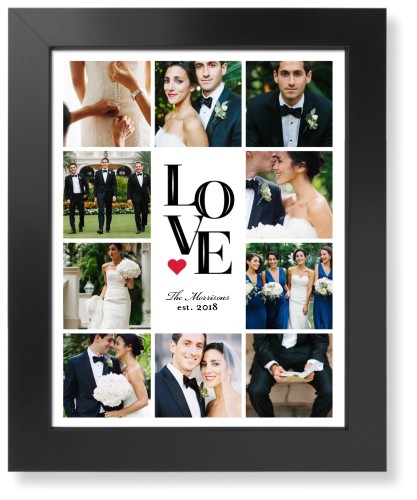 Stacked Love Art Print, -Black-White-Signature Card Stock-11x14