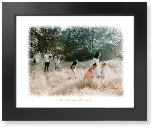 Bokeh Border Art Print, Black, Signature Card Stock, 11x14white