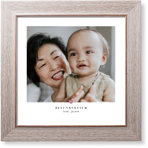 My Heart Art Print, Rustic, Signature Card Stock, 12x12, Pink, faded rose