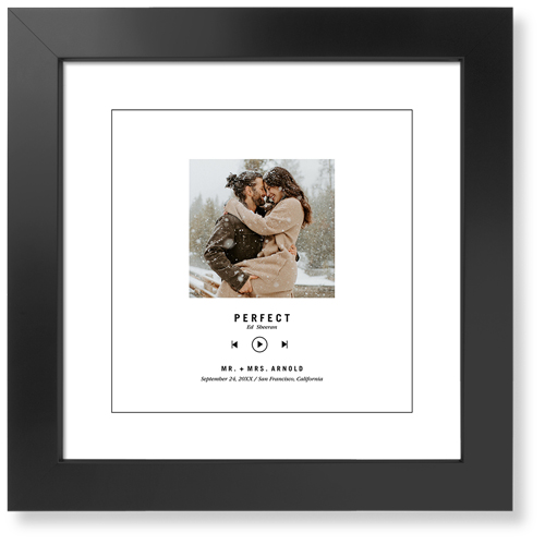 Our Song Art Print, Black, Signature Card Stock, 12x12, White
