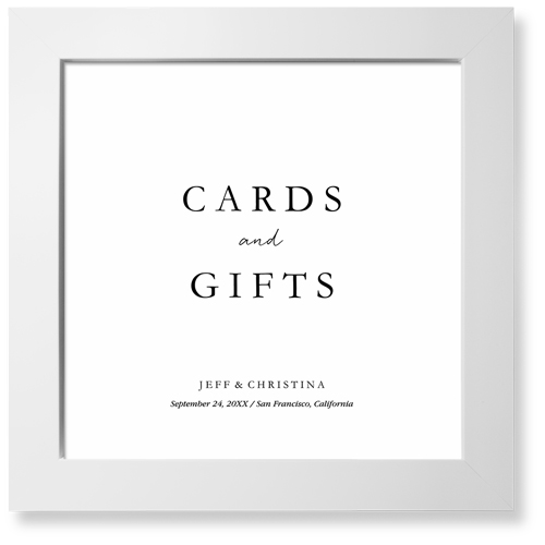 Cards and Gifts Signage Art Print, White, Signature Card Stock, 12x12, Multicolor