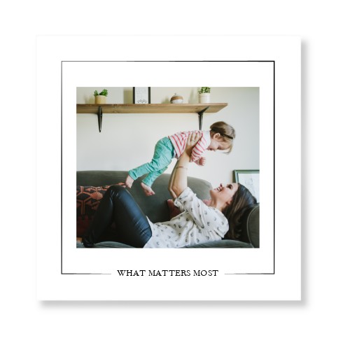 Simple Outline Border Landscape Art Print, No Frame, Signature Card Stock, 12x12white