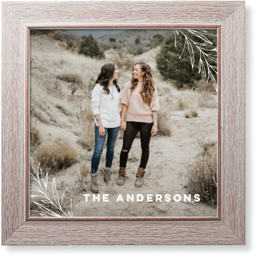 Corners of Foliage Art Print, Rustic, Signature Card Stock, 12x12white