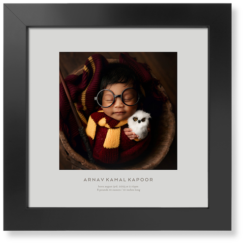 Gallery of One Square Art Print, Black, Signature Card Stock, 12x12multi