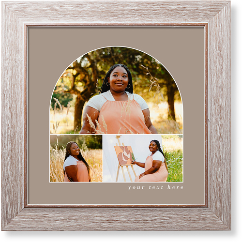 Arched Collage Art Print, -Rustic-Brown-Signature Card Stock-12x12