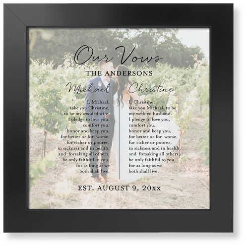 Ingrained Love Vows Art Print, -Black-White-Signature Card Stock-12x12