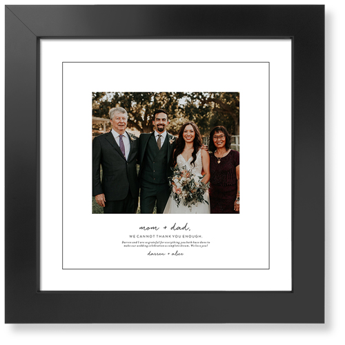 Wedding Gratitude Art Print, -Black-White-Signature Card Stock-12x12