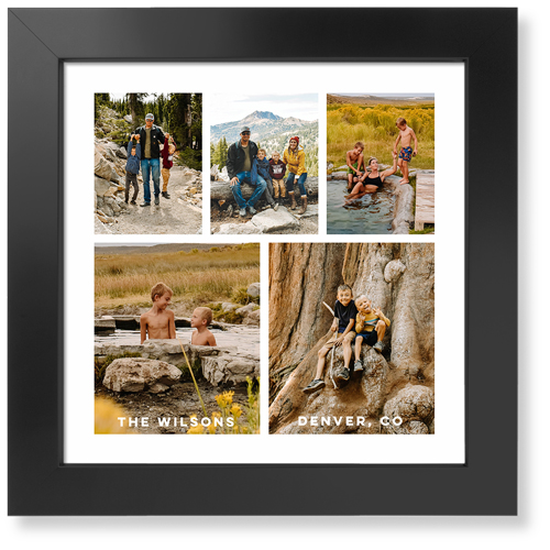 Gallery of Five Art Print, -Black-Multicolor-Signature Card Stock-12x12