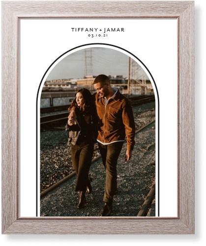 Modern Archway Art Print, Rustic, Signature Card Stock, 16x20, Gray, charcoal