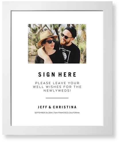 Guest Sign Art Print, White, Signature Card Stock, 16x20, White