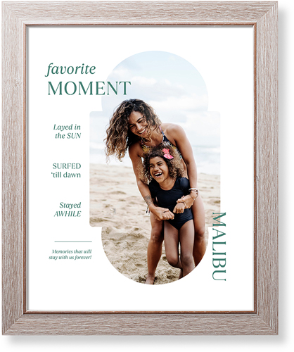 Travel Infographic Art Print, Rustic, Signature Card Stock, 16x20, White, white