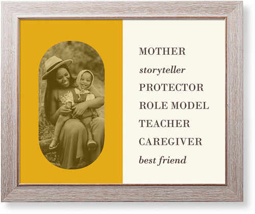 Traits of the Best Art Print, Rustic, Signature Card Stock, 16x20, Yellow, mustard