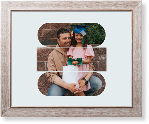 Connected Frames Art Print, Rustic, Signature Card Stock, 16x20, Gray