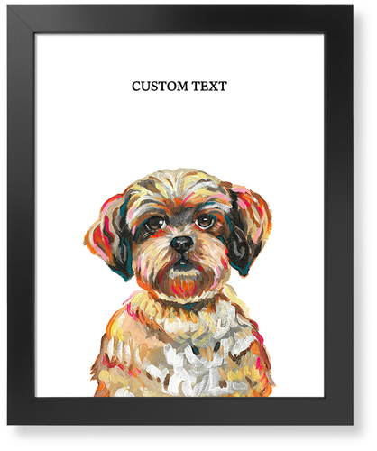 Shih Tzu Custom Text Art Print, Black, Signature Card Stock, 16x20, Multicolor