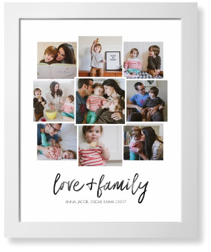 Love and Family Collage Art Print, White, Signature Card Stock, 16x20, White
