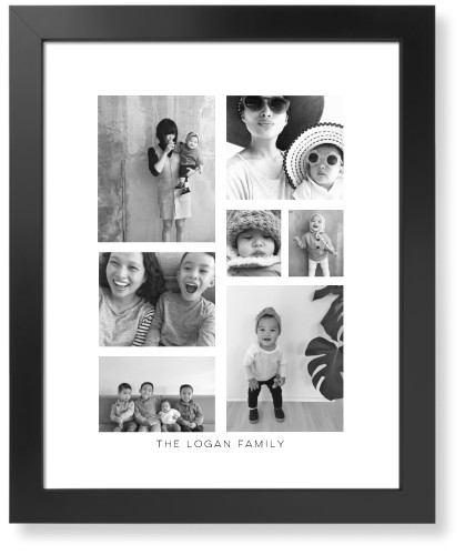 Vertical Gallery Collage of Seven Art Print, Black, Signature Card Stock, 16x20, Multicolor, multi