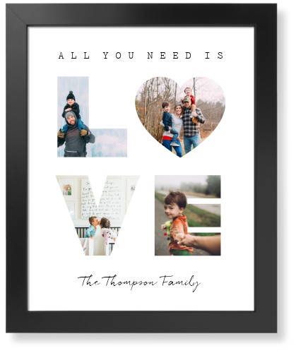 Love Art Print, Black, Signature Card Stock, 16x20, White, white