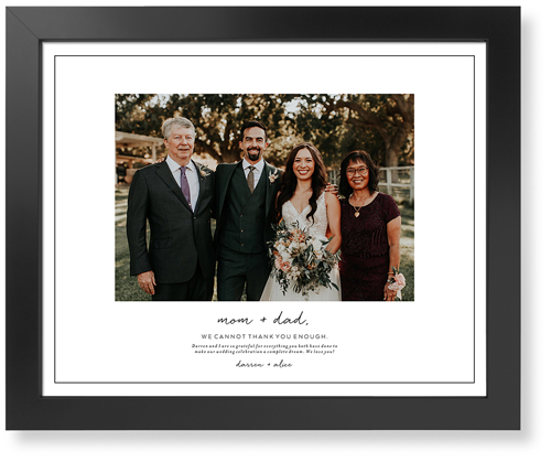 Wedding Gratitude Art Print, Black, Signature Card Stock, 16x20white