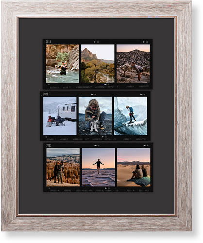 Travel Film Collage Art Print, -Rustic-Grey-Signature Card Stock-16x20