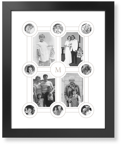 Vintage Family Tree Art Print, Black, White, Signature Card Stock, 16x20