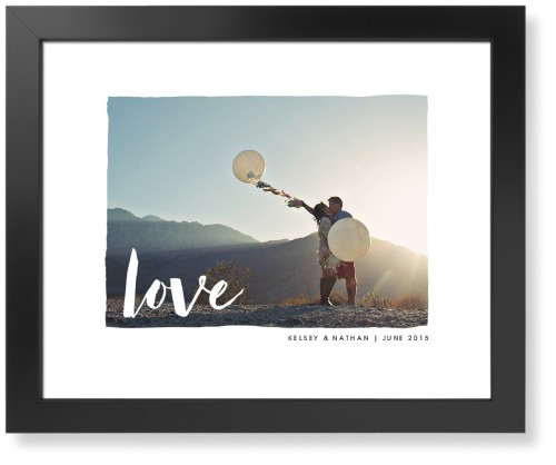 Love Script Art Print, -Black-White-Signature Card Stock-16x20