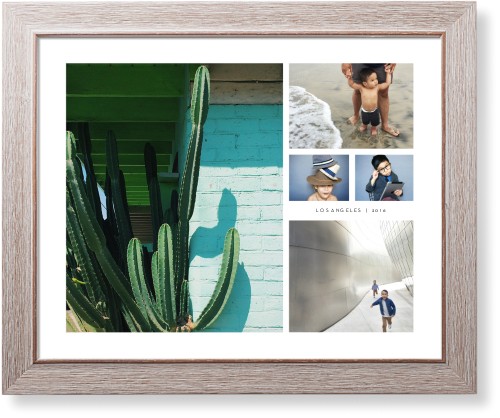 Hero Collage Art Print, -Rustic-White-Signature Card Stock-16x20