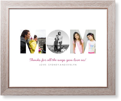 Mom Art Print, Rustic, White, Signature Card Stock, 16x20