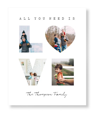 Love Art Print, No Frame, Signature Card Stock, 16x20white