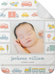 transportation on the move baby blanket