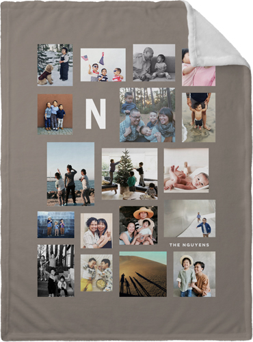 Gallery of Eighteen Portrait Fleece Photo Blanket, Plush Fleece, 30x40, Multicolor, multi