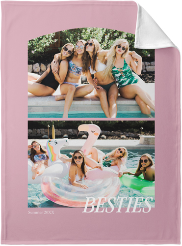 Stacked Arch Collage Fleece Photo Blanket, Fleece, 30x40, Pink