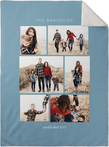 Gallery Montage of Memories Fleece Photo Blanket, Sherpa, 30x40, Multicolor