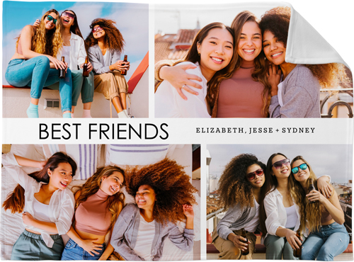 Text Gallery of Four Fleece Photo Blanket, Fleece, 30x40, Multicolor, multi