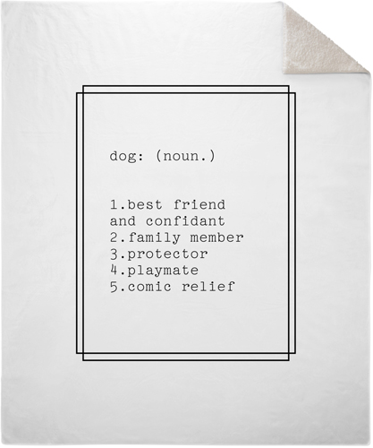 Simply Chic Definition Fleece Photo Blanket, Sherpa, 50x60, White, white