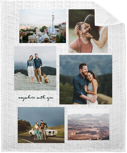 Gallery Collage of Six Portrait Fleece Photo Blanket, Plush Fleece, 50x60, Multicolor, multi