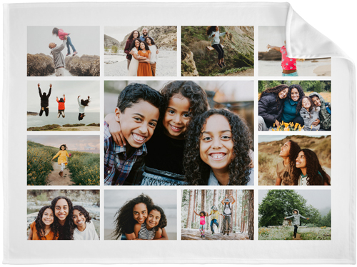 Photo Gallery Border Fleece Photo Blanket, Fleece, 60x80, Multicolor, multi