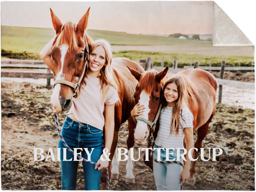 Bold Gallery Fleece Photo Blanket, Sherpa, 60x80, Multicolor, multi