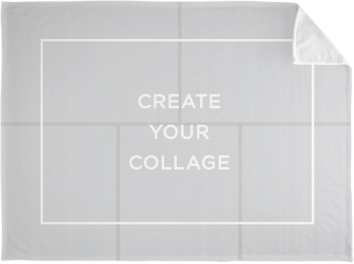 Create a Collage Landscape Fleece Photo Blanket, Plush Fleece, 60x80, Multicolor