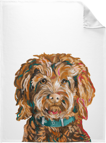 Goldendoodle Custom Text Fleece Photo Blanket, Fleece, 60x80, Multicolor