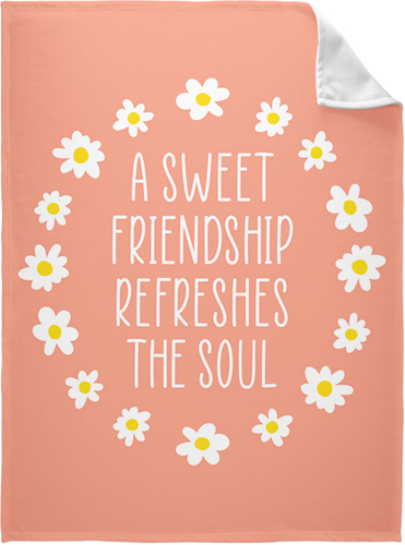 Sweet Friendship Fleece Photo Blanket, Fleece, 60x80, Multicolor