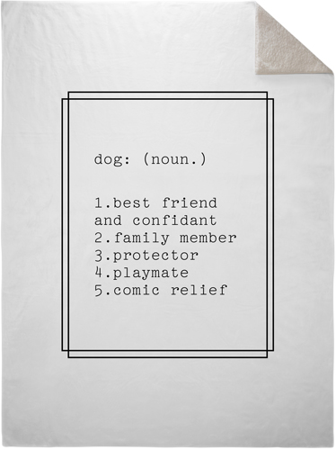 Simply Chic Definition Fleece Photo Blanket, Sherpa, 60x80, White, white