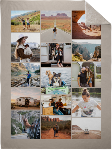 Photo Gallery of Fifteen Portrait Fleece Photo Blanket, Sherpa, 60x80, Multicolor, multi