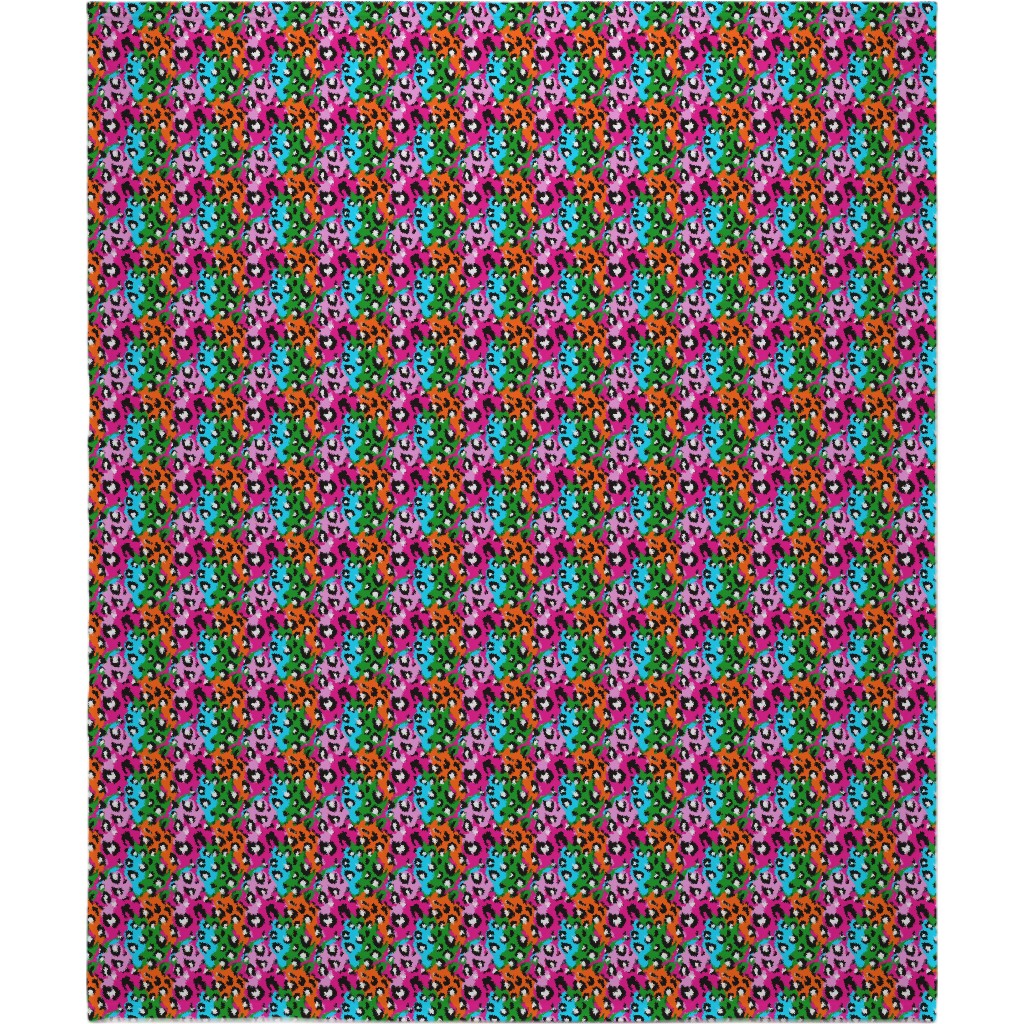 Leopard Print - Multi Blanket, Fleece, 50x60, Multicolor